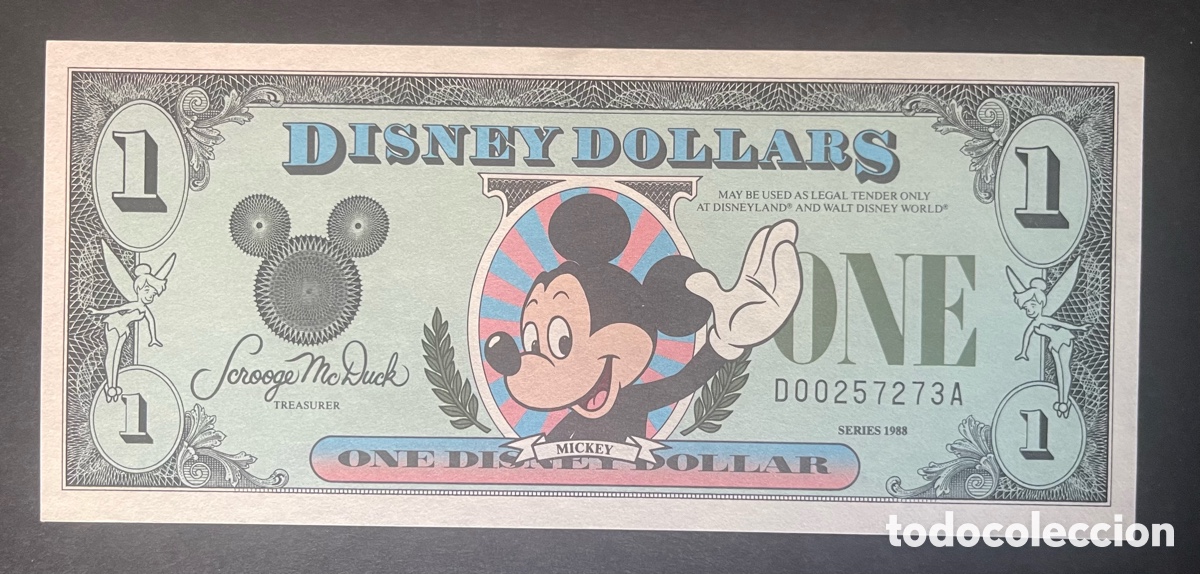 Billetes extranjeros: CMC 1 DOLAR 1988 DISNEY (MICKEY MOUSE) SC