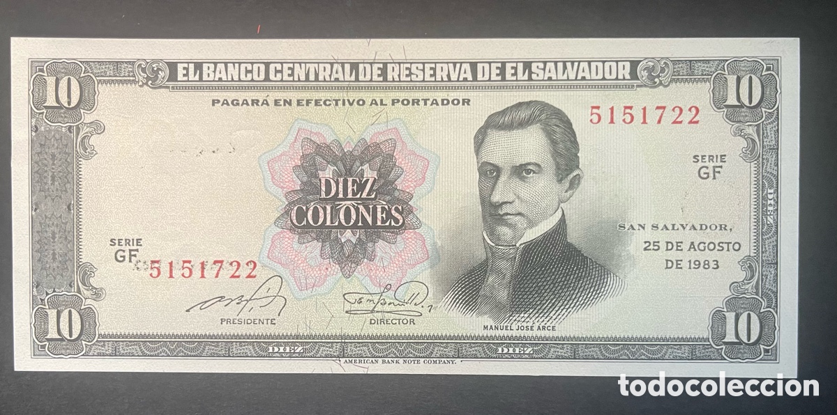 Billetes extranjeros: CMC EL SALVADOR 10 COLONES 1983 PICK 133-A SC