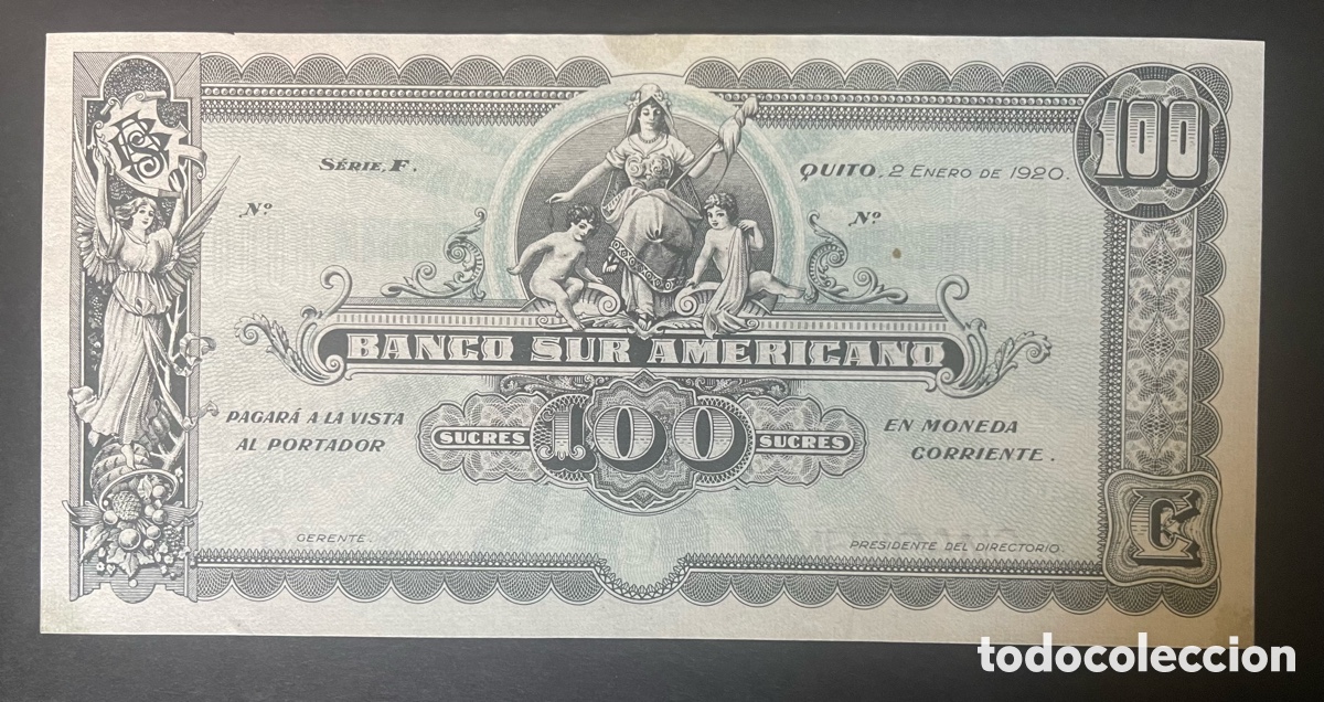 Billetes extranjeros: CMC ECUADOR 100 SUCRES 1920 PICK S254 SC-