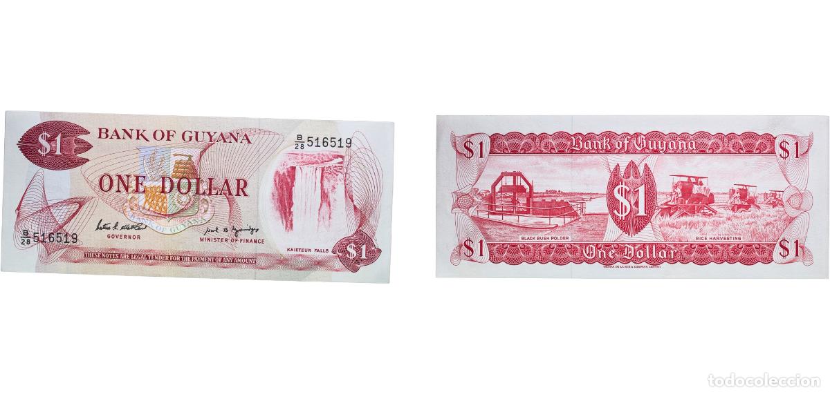 Notas Internacionais: Guyana Republic ND (1983-1991) 1 Dollar Paper UNC P 21