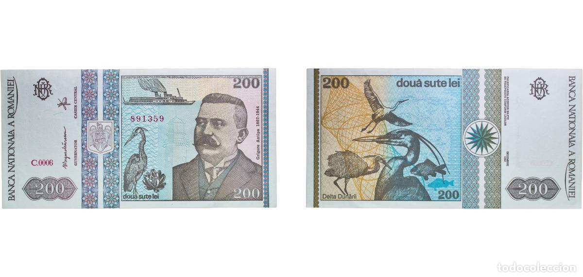 Billetes extranjeros: Romania Republic 1992 200 Lei Paper UNC P 100