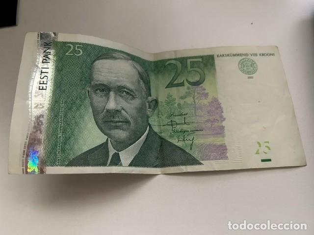 Billetes extranjeros: Billete 25 coronas Estonia