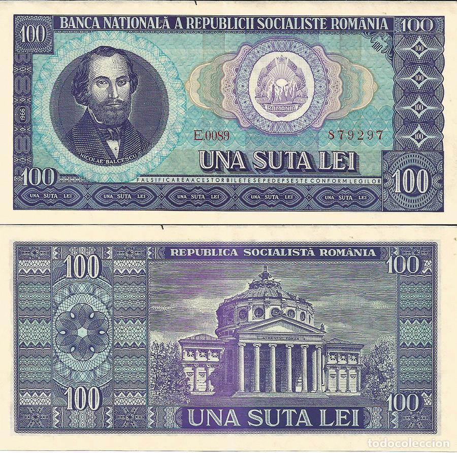 Billetes extranjeros: BILLETE RUMAN&Iacute;A - 100 LEI - 1966 - PICK # 97 - PERFECTO ESTADO