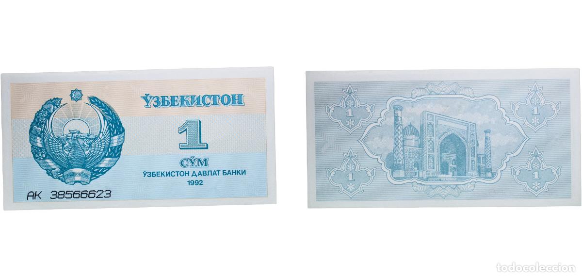 Notas Internacionais: Uzbekistan Republic 1992 1 Soʻm Paper UNC P 61
