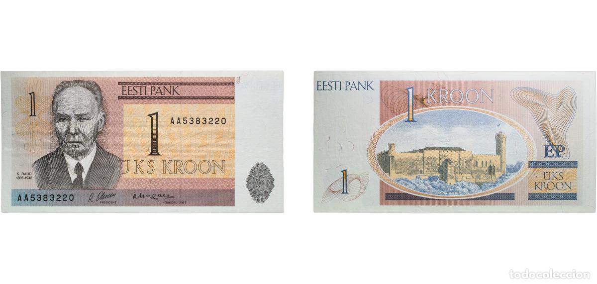 Billetes extranjeros: Estonia Republic 1992 1 Kroon Paper UNC P 69a