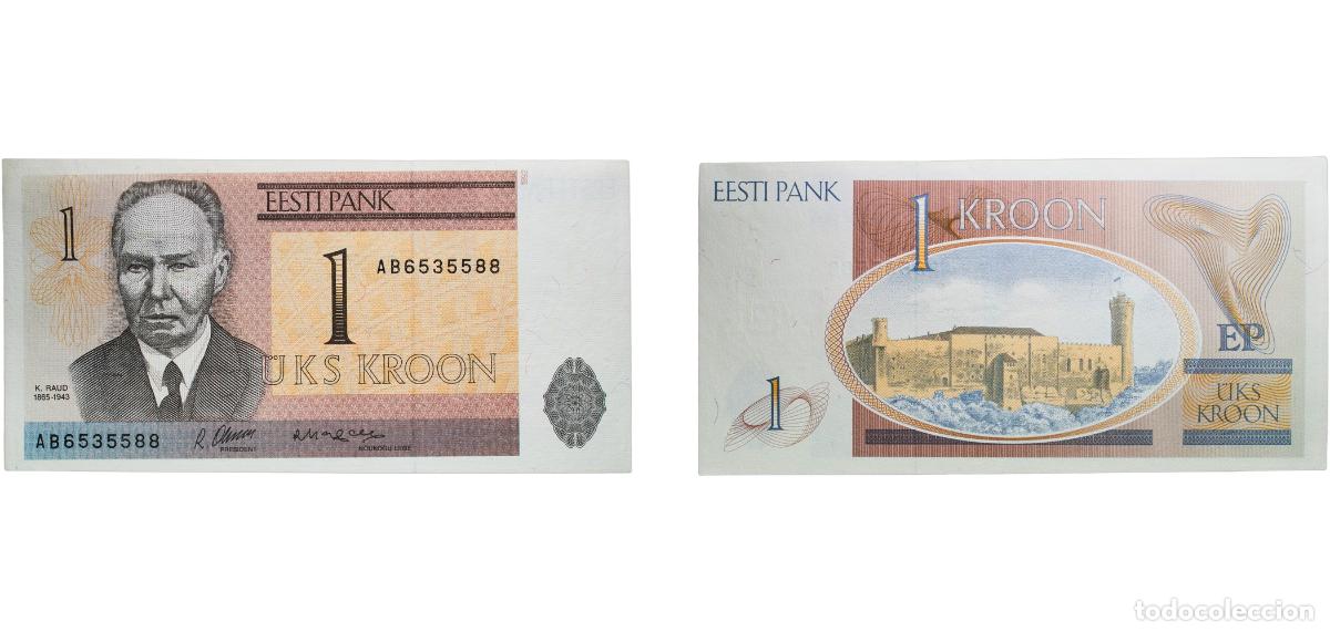 Billetes extranjeros: Estonia Republic 1992 1 Kroon Paper UNC P 69a
