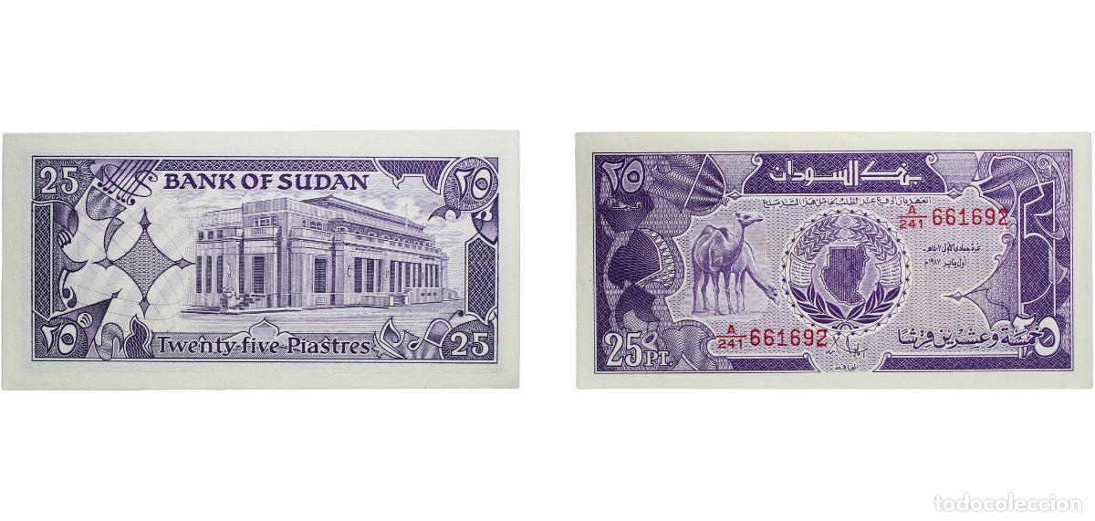 Billetes extranjeros: Sudan Republic AH1407(1987) 25 Piastres Paper UNC P 37 TBB 322b