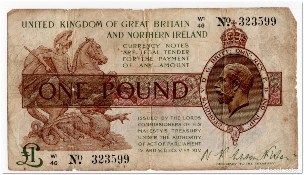 Billetes extranjeros: GREAT BRITAIN,BANK OF ENGLAND,1 POUND,1928,P.361a,CIRCULATED