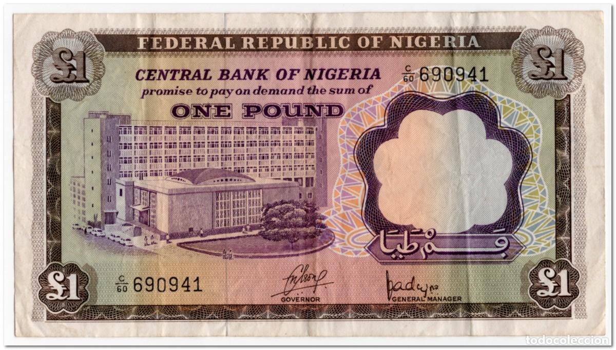 Billetes extranjeros: NIGERIA,1 POUND,1968,P.12a,VF
