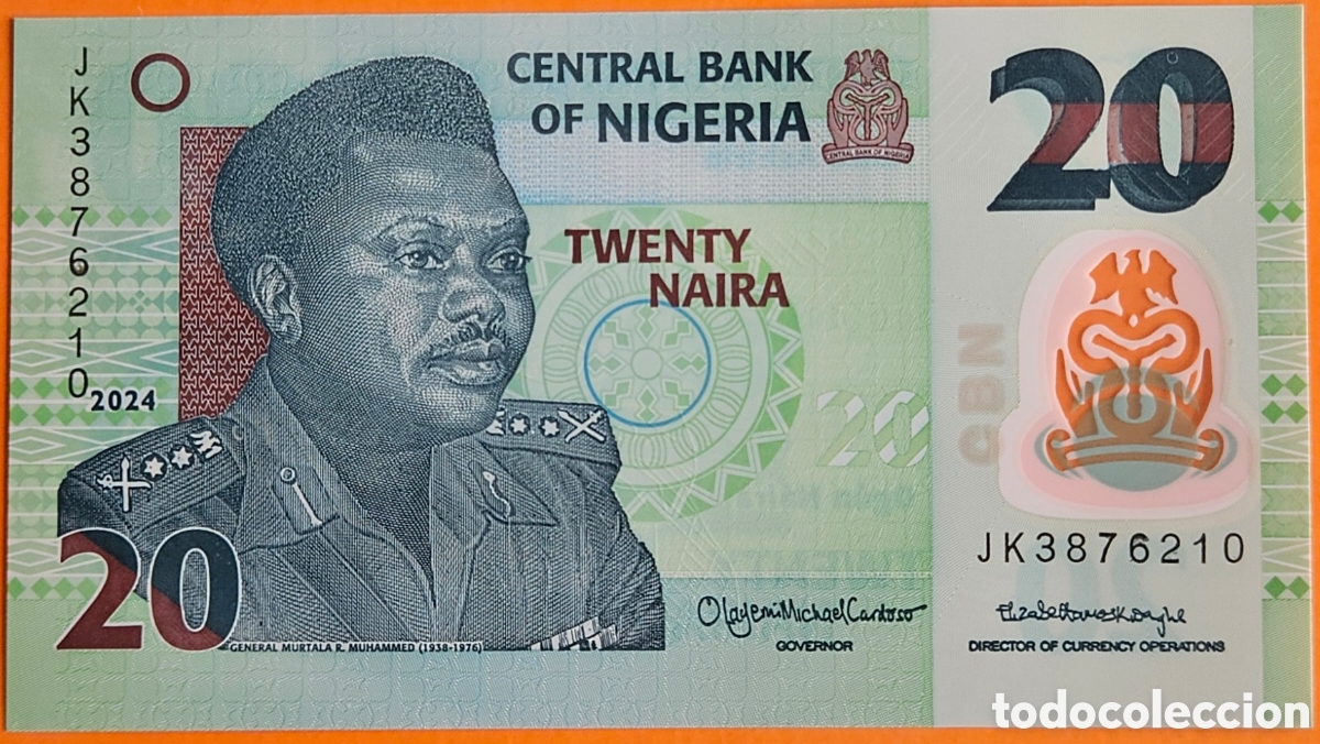 Billetes extranjeros: NIGERIA, 20 NAIRA, 2024. SC. PLANCHA.