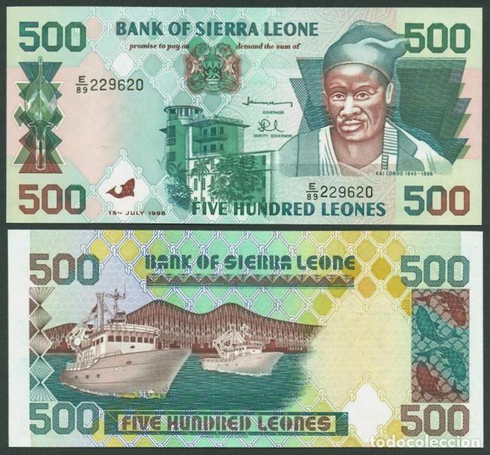 International Banknotes: SIERRA LEONE. 500 leones 1998. Pick 23 b. S/C.