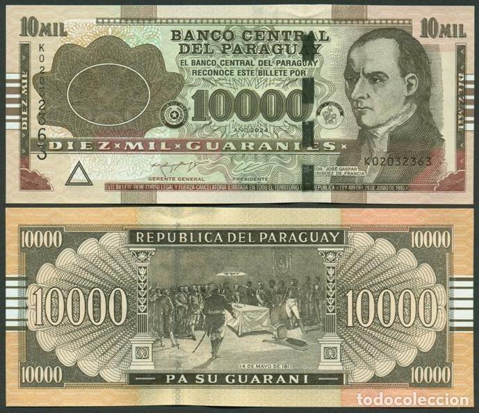 International Banknotes: PARAGUAY. 10000 guaranies 2024. S/C.
