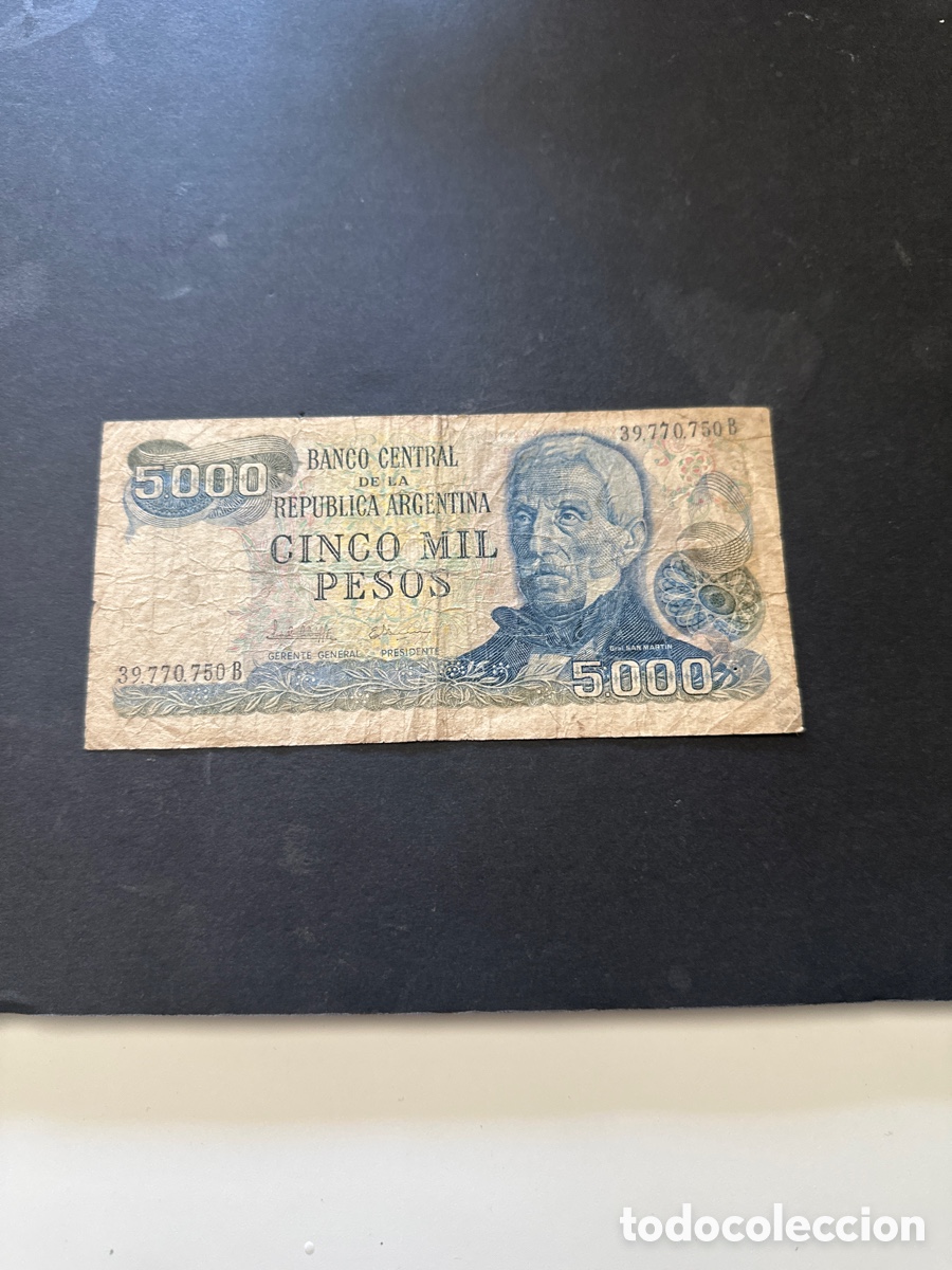 Billets internationaux: Billete de Argentina de 5000 pesos