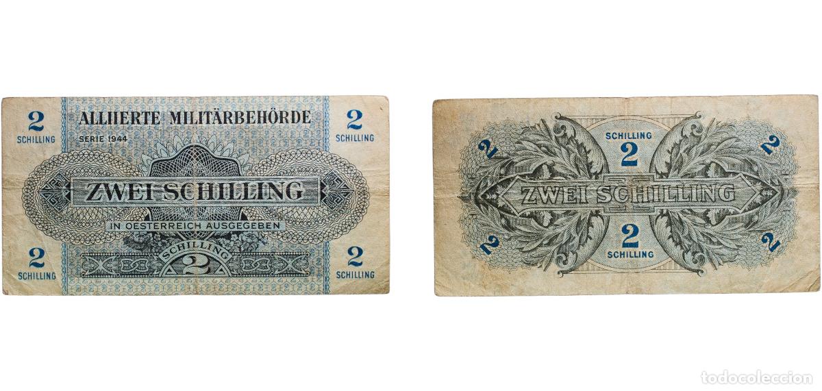 Billetes extranjeros: Austria Second Republic 1944 2 Schillings (Allied Military Authority) Paper VF KK Banknoten 209 P