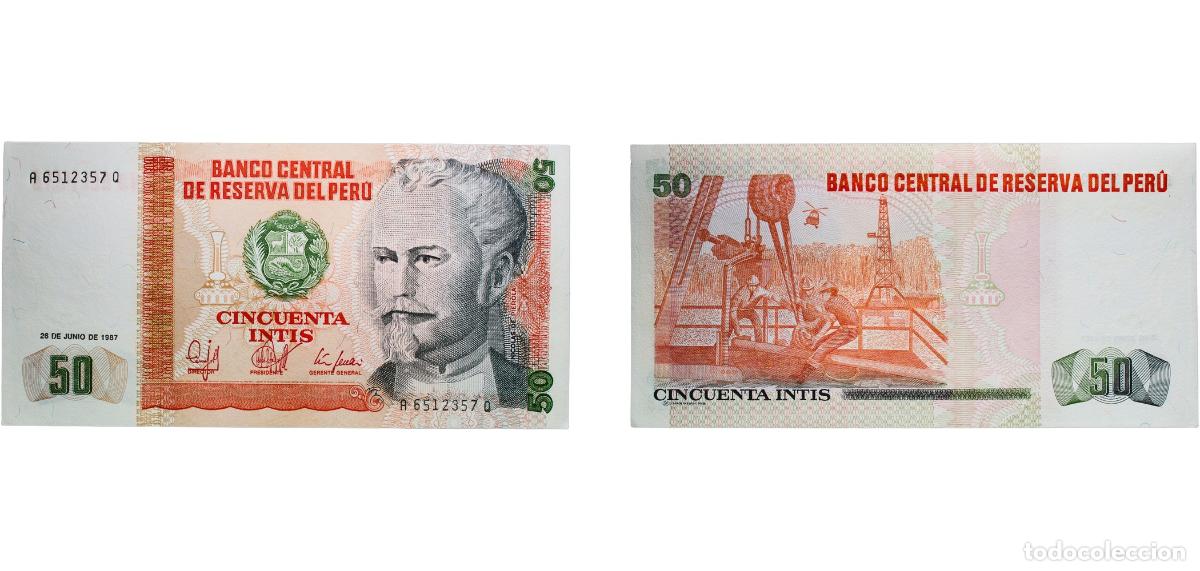 Billetes extranjeros: Peru Republic 1987 50 Intis Paper (50000000) UNC P 131b TBB 469b BCRP 185