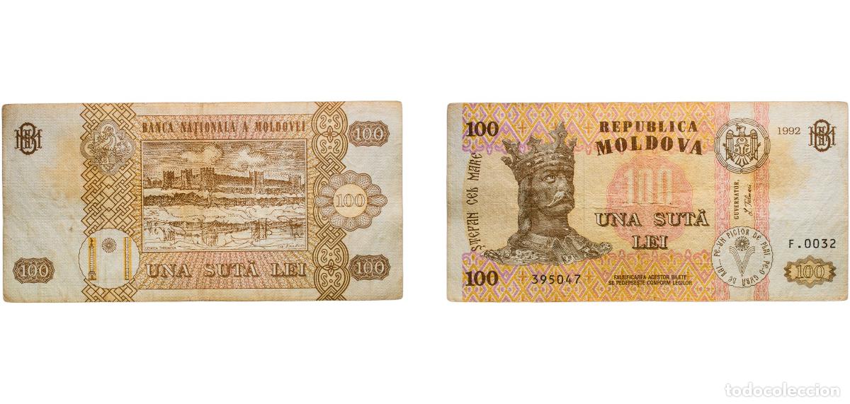 Billetes extranjeros: Moldova Republic 1992 100 Lei Paper VF P 15a