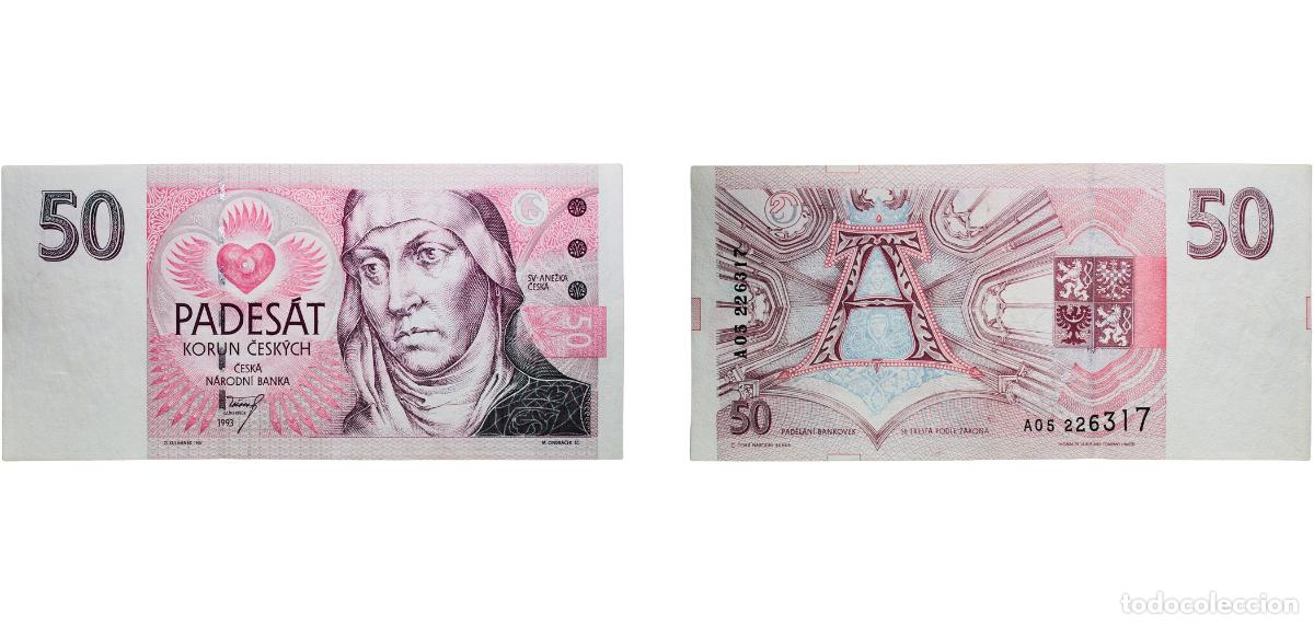 Billetes extranjeros: Czech Republic 1993 50 Korun Paper UNC P 4a