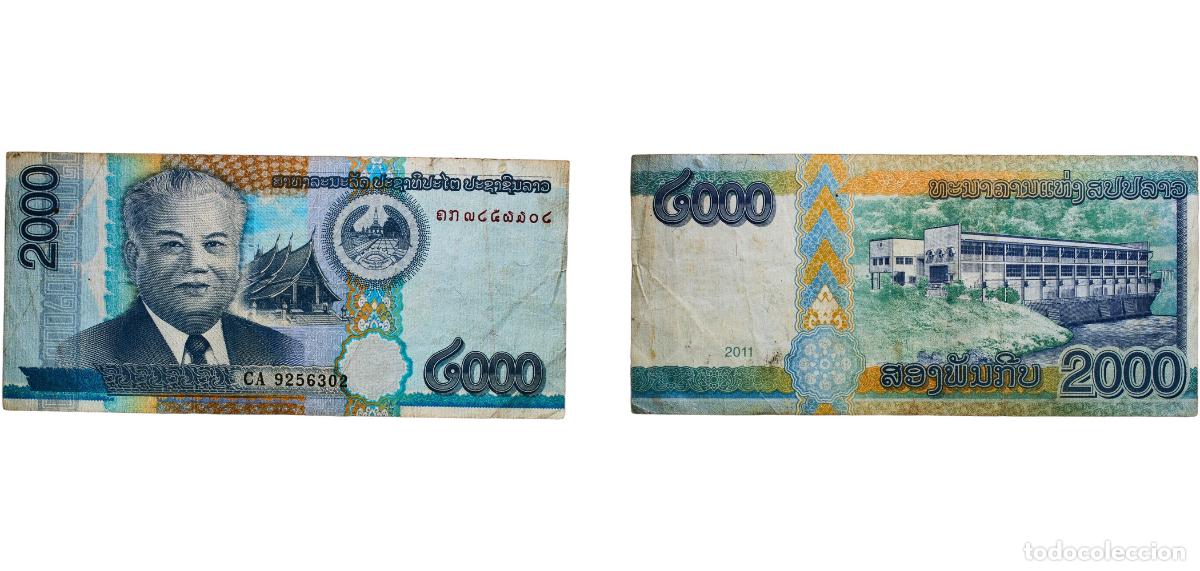 Billetes extranjeros: Laos People&rsquo;s Democratic Republic 2011 2000 Kip Paper VF P 41