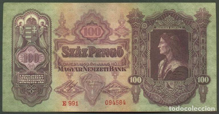 Billetes extranjeros: HUNGRIA. 100 pengo 1930. Pick 98.