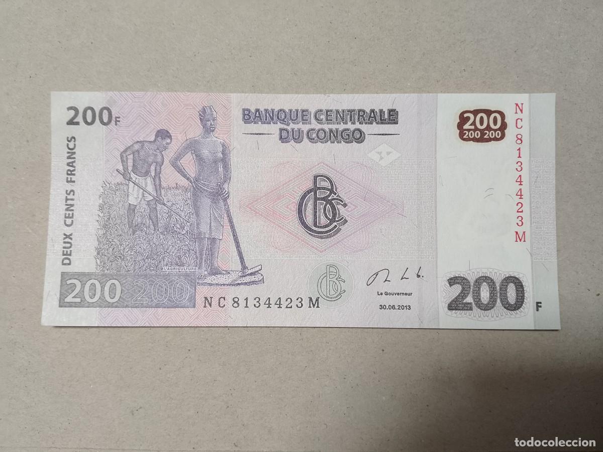 Billetes extranjeros: Billete Congo, 200 francs, a&ntilde;o 2013, UNC - Foto 2