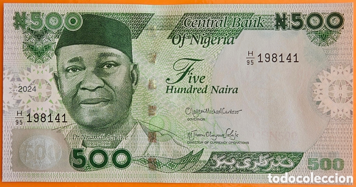 Billetes extranjeros: NIGERIA, 500 NAIRA, 2024. SC. PLANCHA.