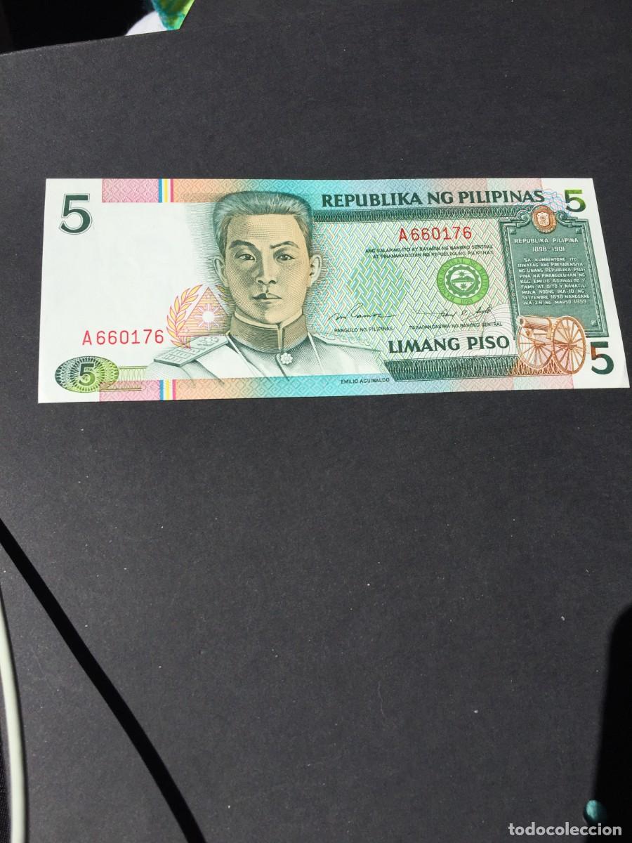 Billetes extranjeros: BILLETE DE 5 LIMANG PISO FILIPINAS - SC - EL DE LAS FOTOS VER TODOS MIS LOTES DE BILLETES
