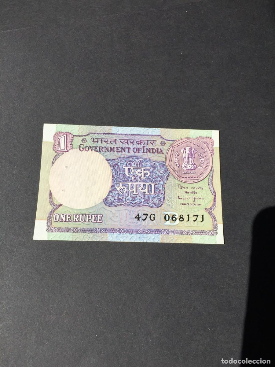 Billetes extranjeros: BILLETE DE 1 RUPIA DE LA INDIA - SC - EL DE LAS FOTOS VER TODOS MIS LOTES DE BILLETES
