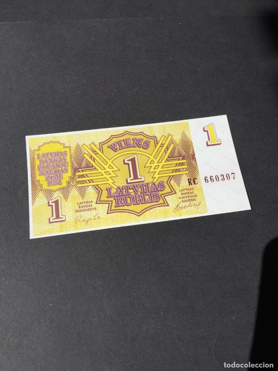 Billetes extranjeros: BILLETE DE 1 RUBLO DE LETONIA -SC- A&Ntilde;O 1992 - EL DE LAS FOTOS VER TODOS MIS LOTES DE BILLETES