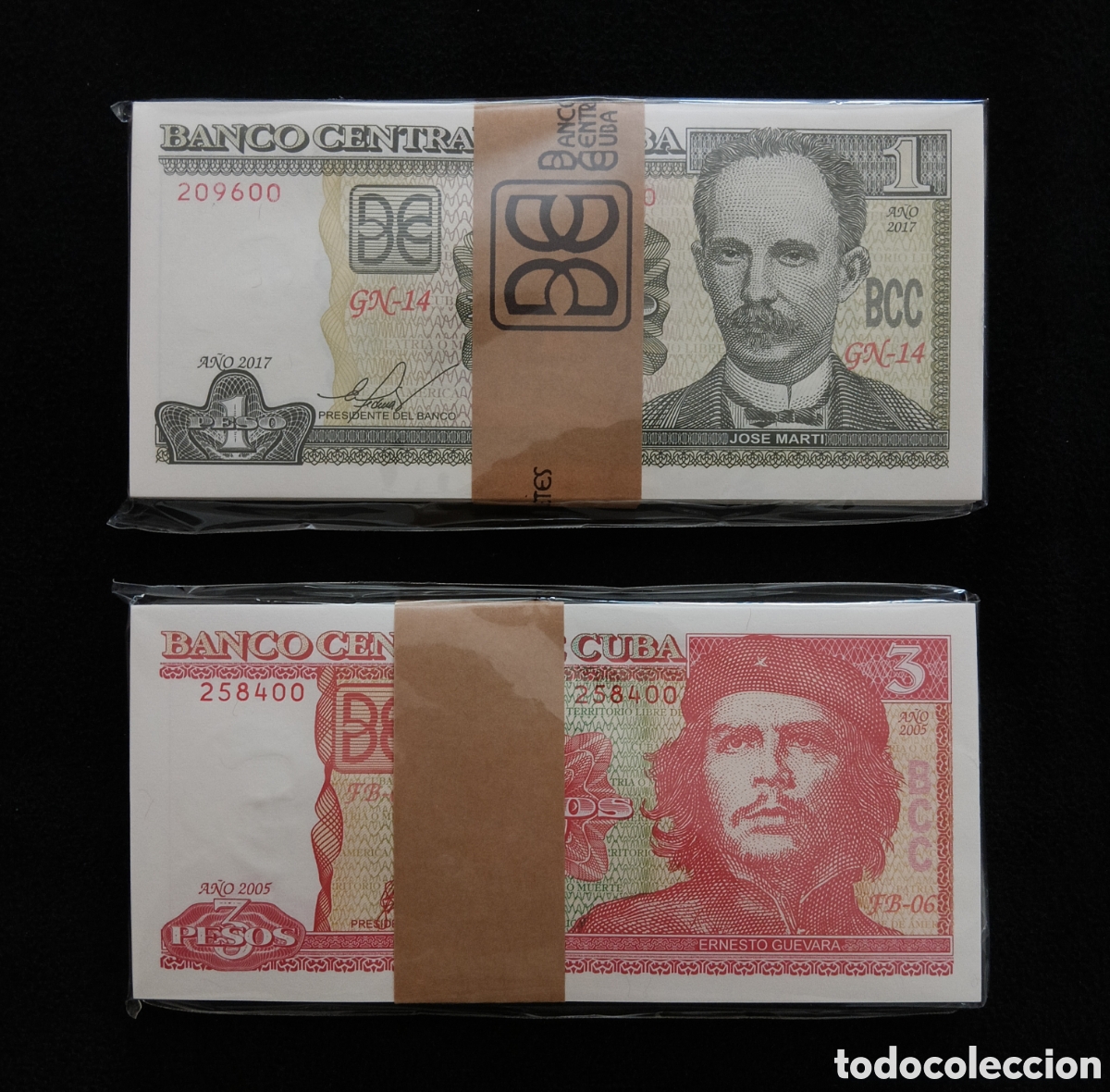Billetes extranjeros: Cuba, 2 Tacos de Billetes S/C - Foto 2