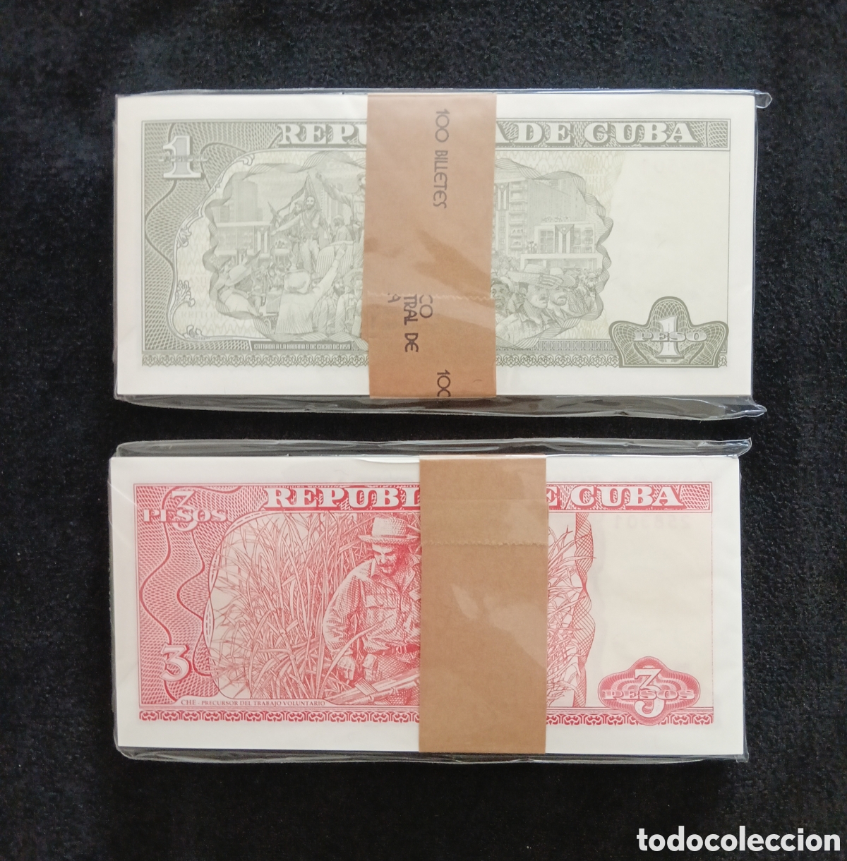 Billetes extranjeros: Cuba, 2 Tacos de Billetes S/C - Foto 3