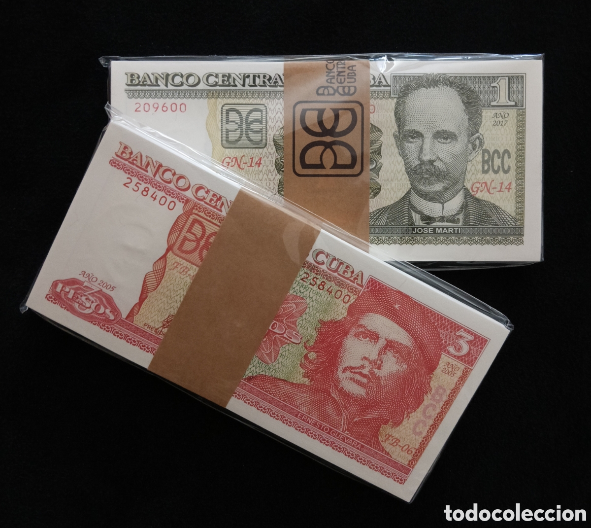 Billetes extranjeros: Cuba, 2 Tacos de Billetes S/C