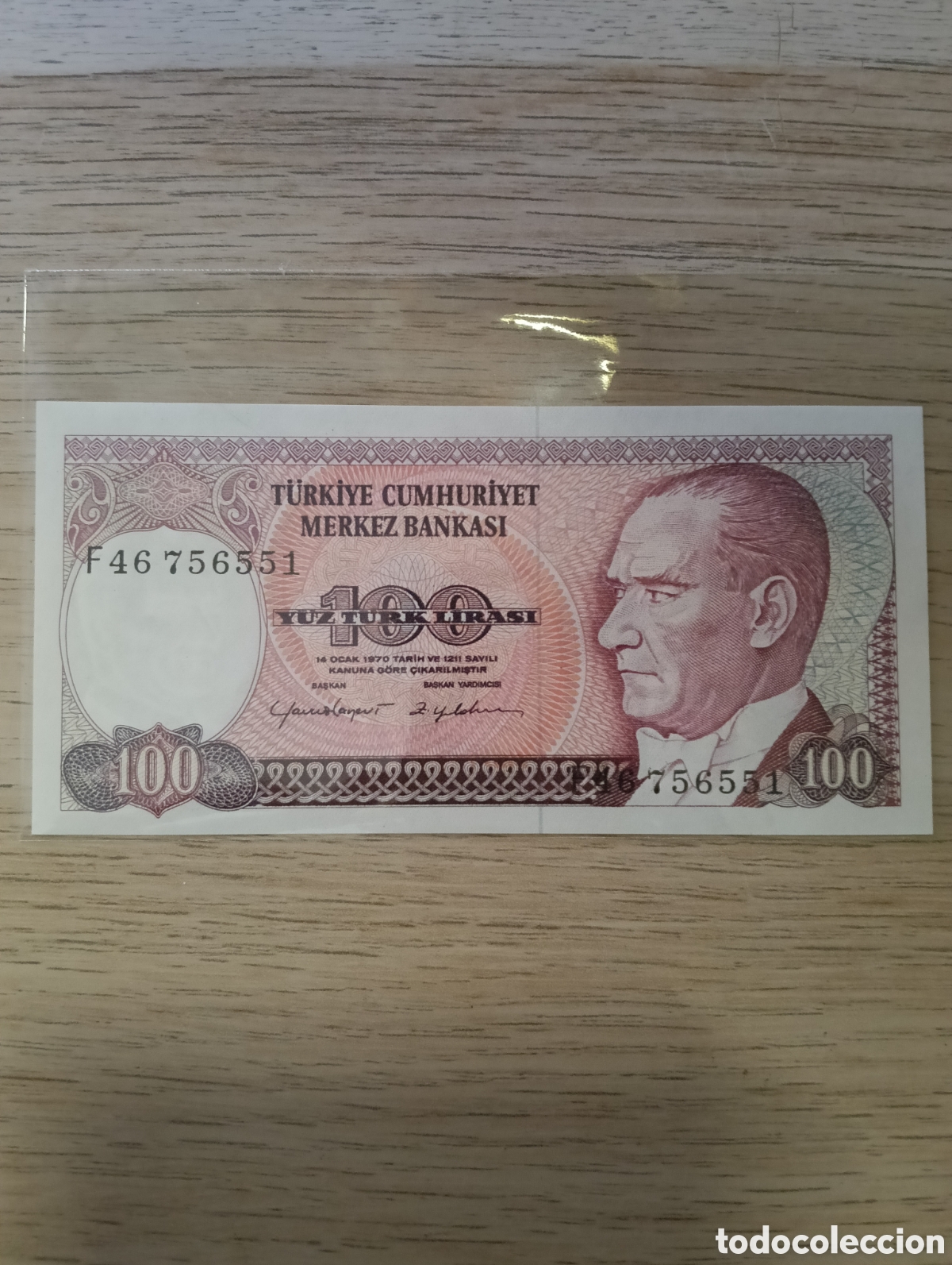 Billetes extranjeros: 100 Turkish Lire. 1970. SC.