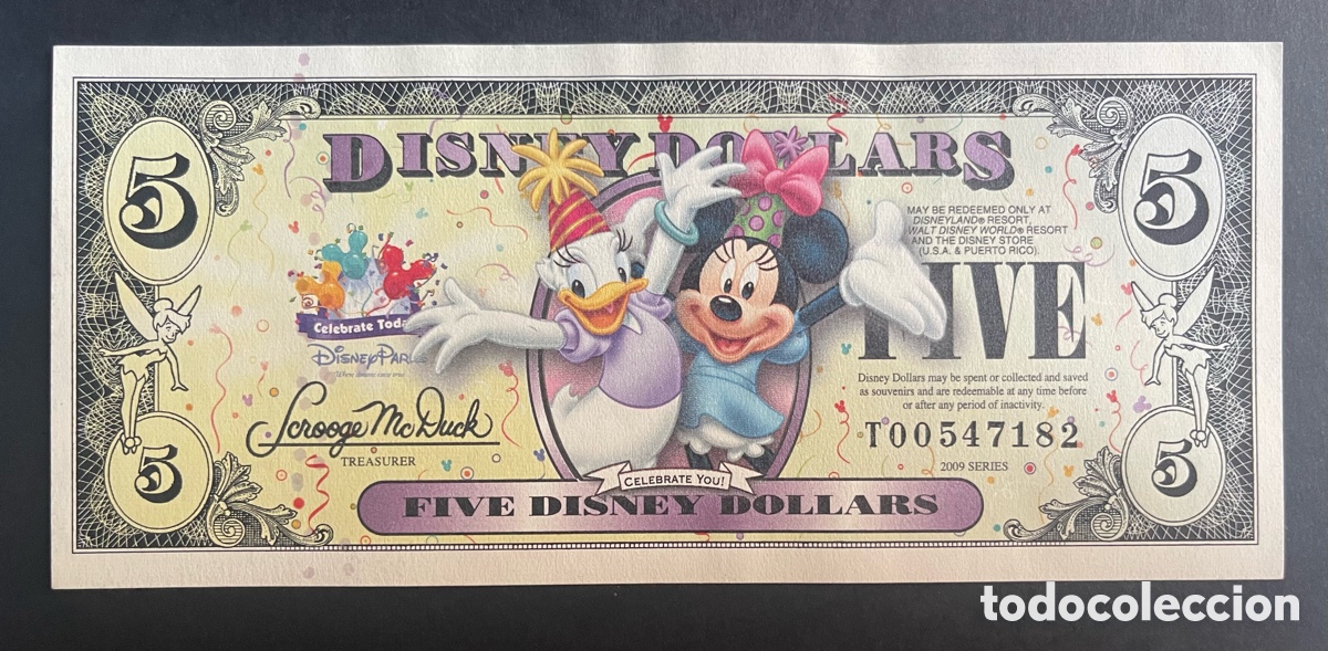 Billetes extranjeros: CMC 5 DOLARES 2009 DISNEY SC-