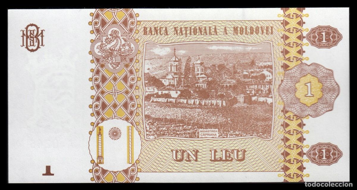 Billetes extranjeros: Moldavia 1 Leu 2015 Pick 21 Unc - Foto 3