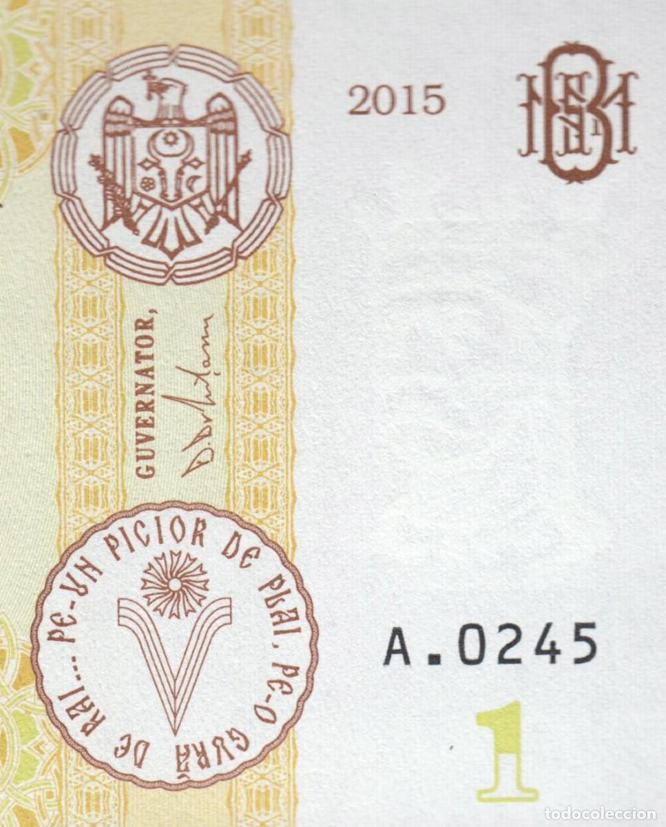Billetes extranjeros: Moldavia 1 Leu 2015 Pick 21 Unc - Foto 6