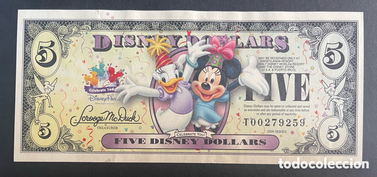 Billetes extranjeros: CMC 5 DOLARES 2009 DISNEY SC-