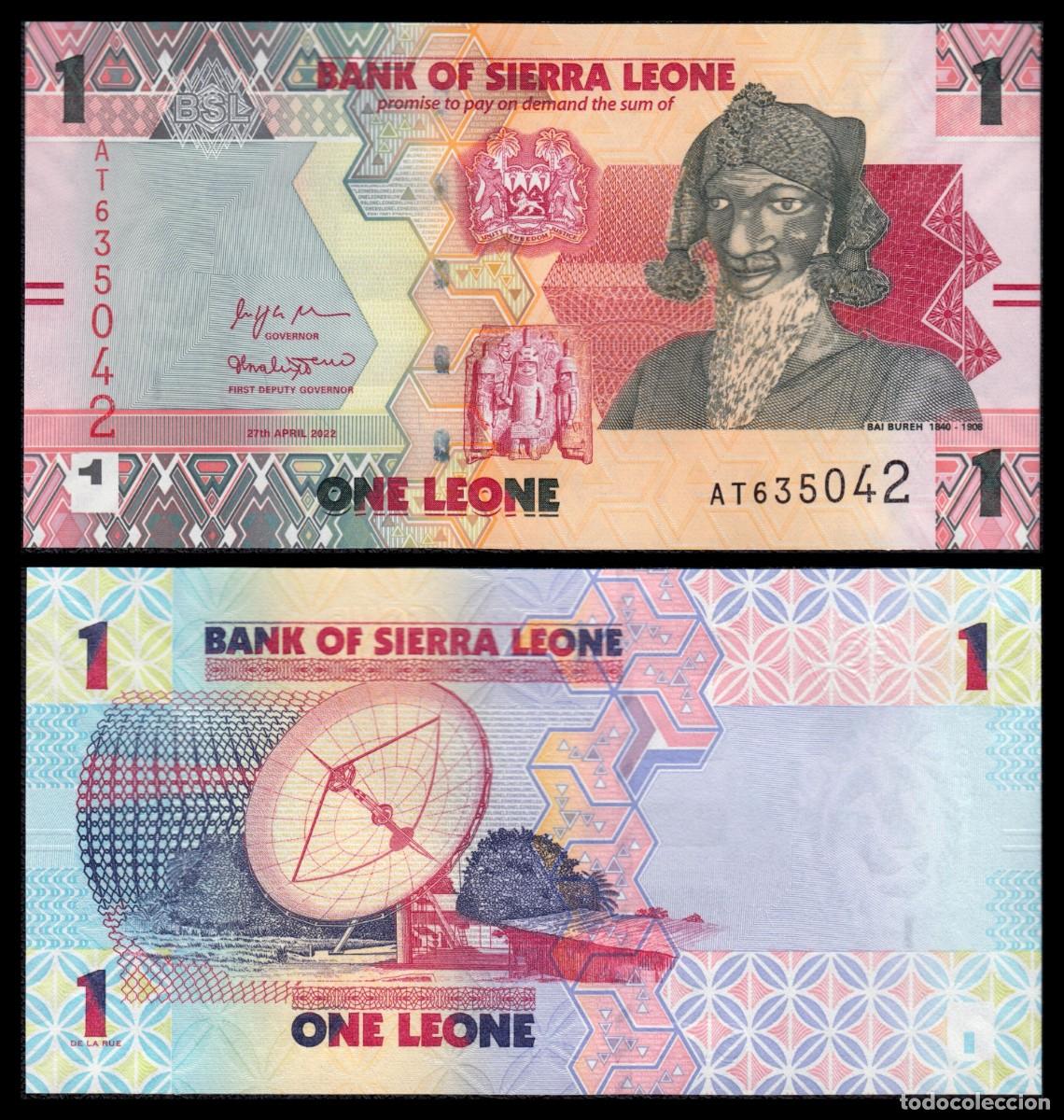 Billetes extranjeros: Sierra Leona 1 Leone 27-4-2022 Pick 34 Unc