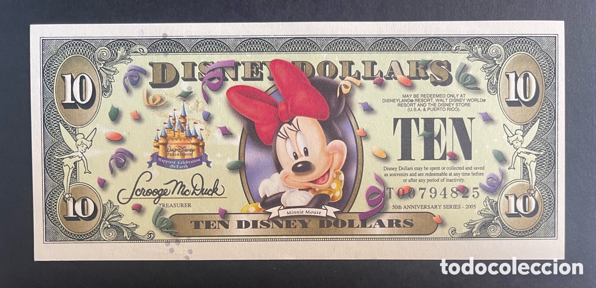 Billetes extranjeros: CMC 10 DOLARES 2005 DISNEY SC