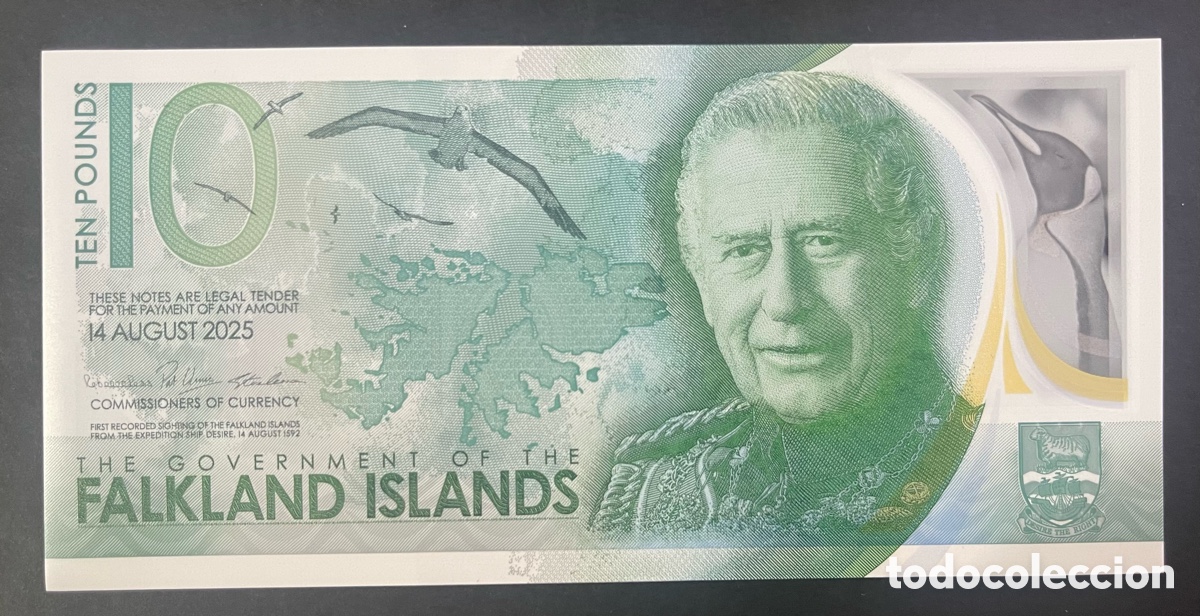 Billetes extranjeros: CMC ISLAS MALVINAS (FALKLAND ISLANDS) 10 LIBRAS 2025 PICK 21 SC