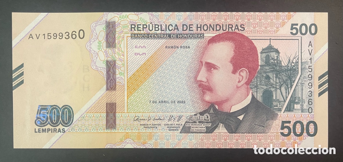 Billetes extranjeros: CMC HONDURAS 500 LEMPIRAS 2022 PICK 113-A SC