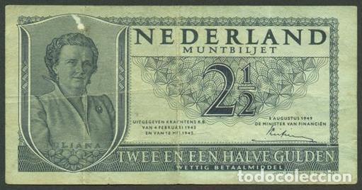 Internationale Banknoten: HOLANDA (PAISES BAJOS). 2,5 gulden 1949. Pick 73.