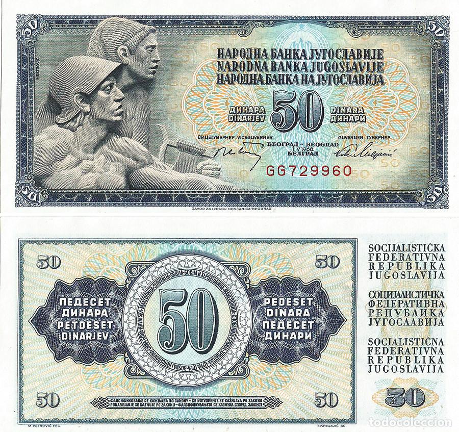 Billetes extranjeros: BILLETE YUGOESLAVIA - 50 DINARA - 1968 - NO CIRCULADO