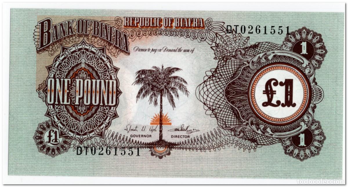 Billetes extranjeros: BIAFRA,1 POUND,1968-69,P.5,UNC