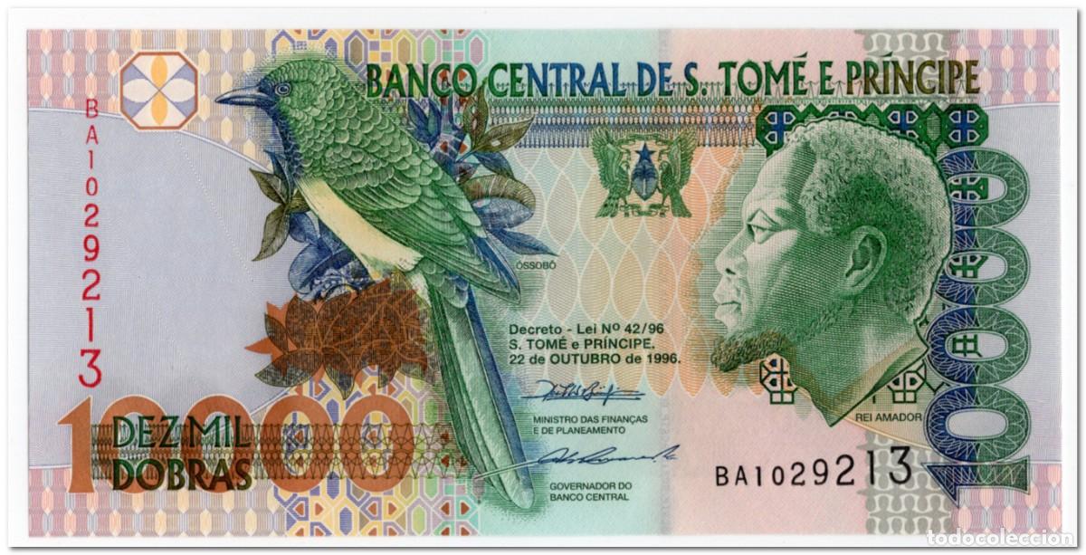 Billetes extranjeros: SAINT THOMAS & PRINCE,10 000 DOBRAS,1996,P.66,UNC