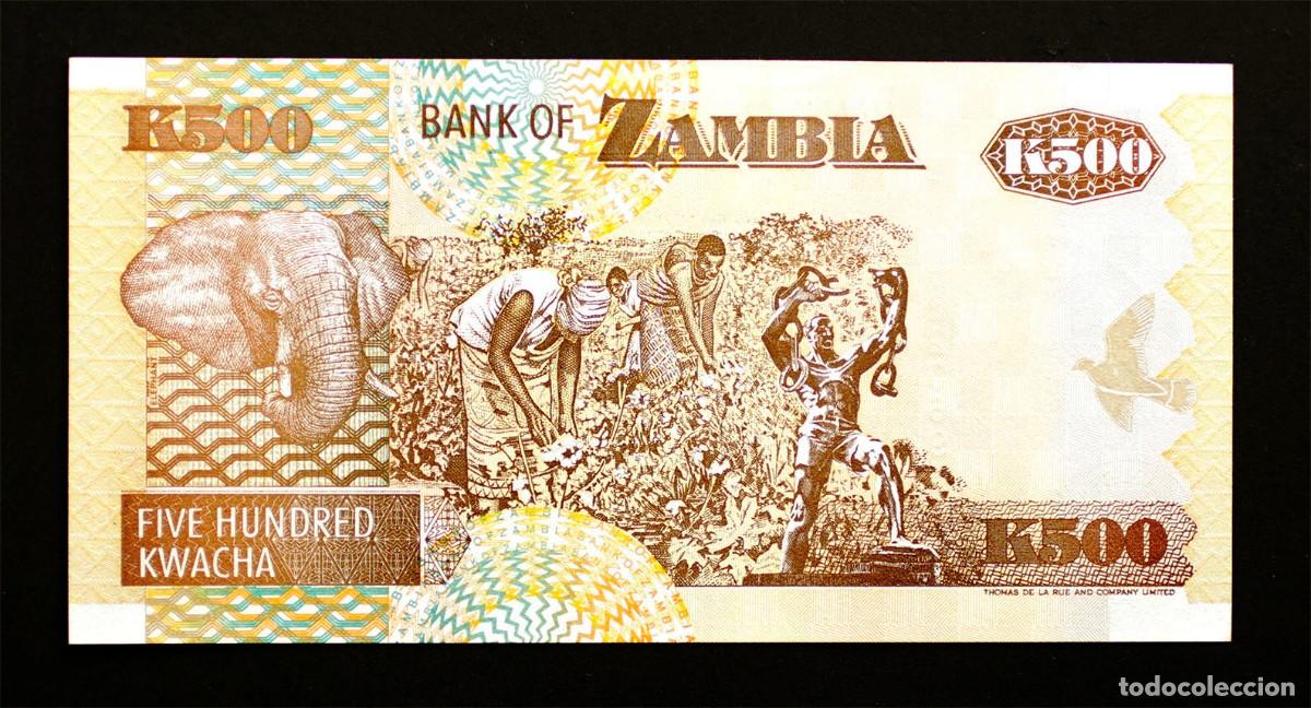 Billetes extranjeros: SC-Zambia. 500 Kwacha. 2001. SC/UNC.