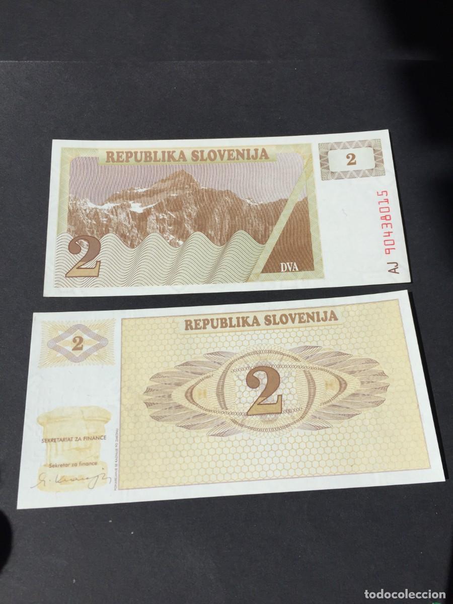 Billetes extranjeros: BILLETE DE 2 TOLARJEV -SC- SLOVENIA - EL DE LAS FOTOS VER TODOS MIS LOTES DE BILLETES