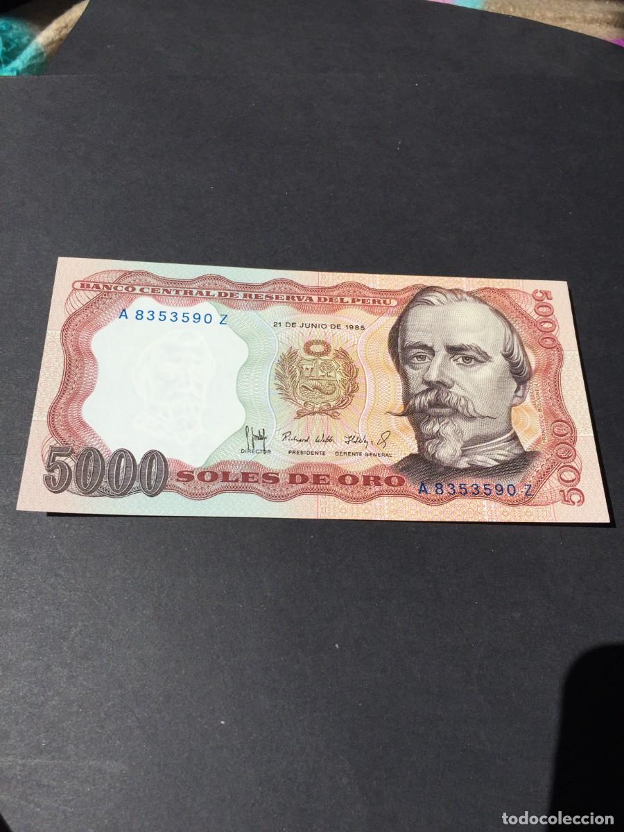 Billetes extranjeros: BILLETE DE 5000 INTIS-SC-PER&Uacute; A&Ntilde;O 1985- EL DE LAS FOTOS VER TODOS MIS LOTES DE BILLETES