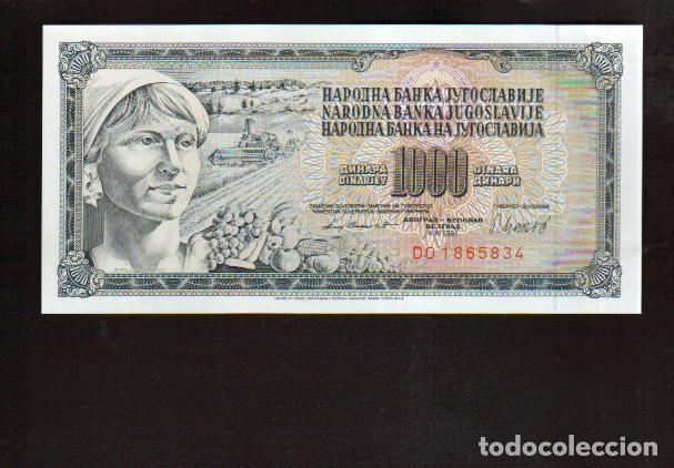 Billetes extranjeros: BILLETE DE 1000 DINARAS -SC-YUGOSLAVIA A&Ntilde;O 1981- EL DE LAS FOTOS VER TODOS MIS LOTES DE BILLETES