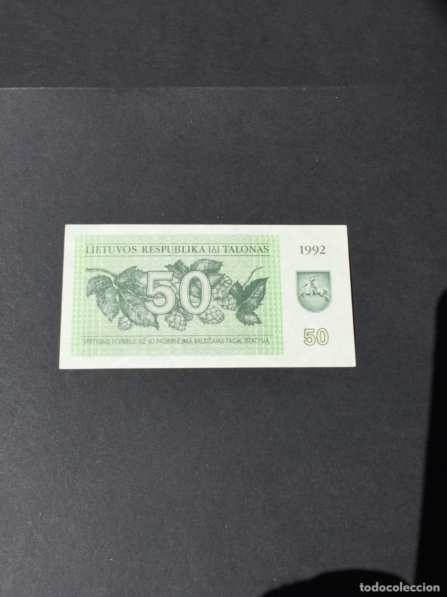 Billetes extranjeros: BILLETE DE 50 TALONAS DE LITUANIA A&Ntilde;O 1992- EL DE LAS FOTOS VER TODOS MIS LOTES DE BILLETES