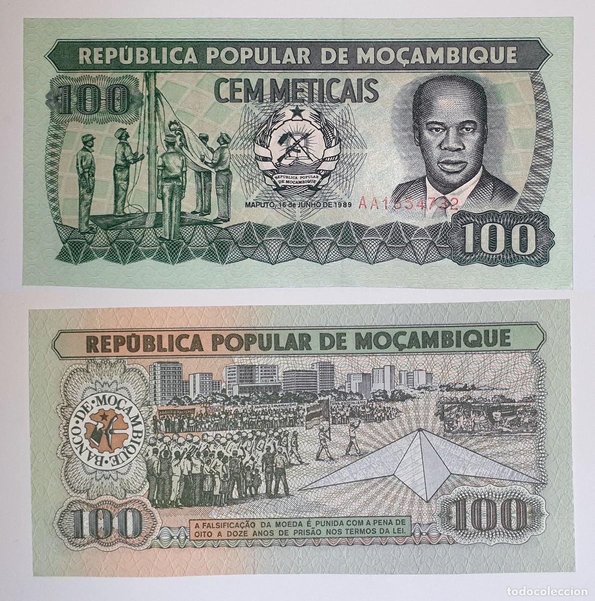 Billetes extranjeros: MOZAMBIQUE &ndash; 100 METICAIS 1989 &ndash; EDUARDO MONDLANE &ndash; P#130c